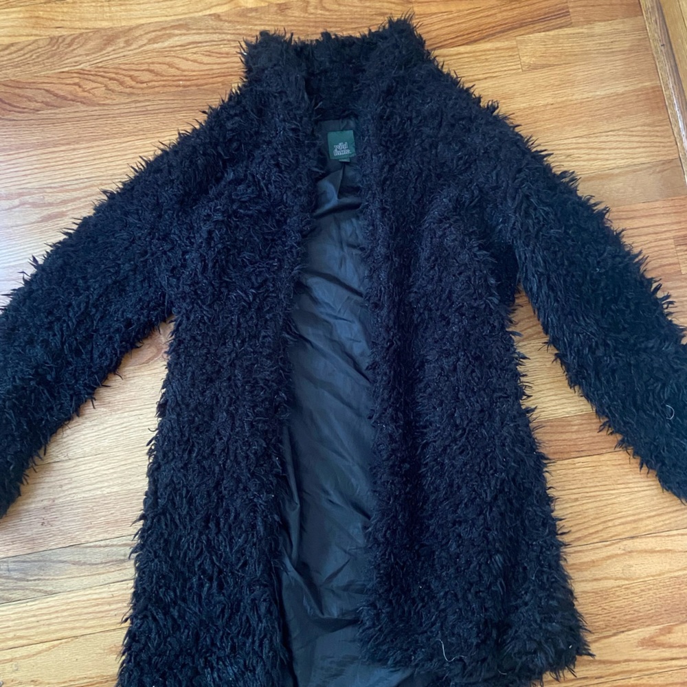 Fur coat.